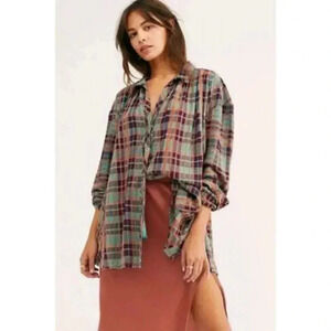 Free People Lela Plaid Tunic